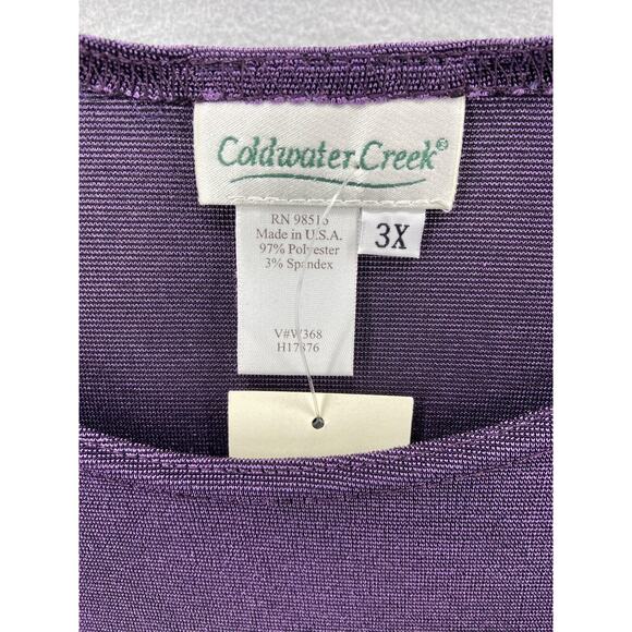 NWT COLDWATER CREEK Sweater 3X Purple Sleeveless Slinky Fabric Cami‎ Round Neck - Picture 6 of 10